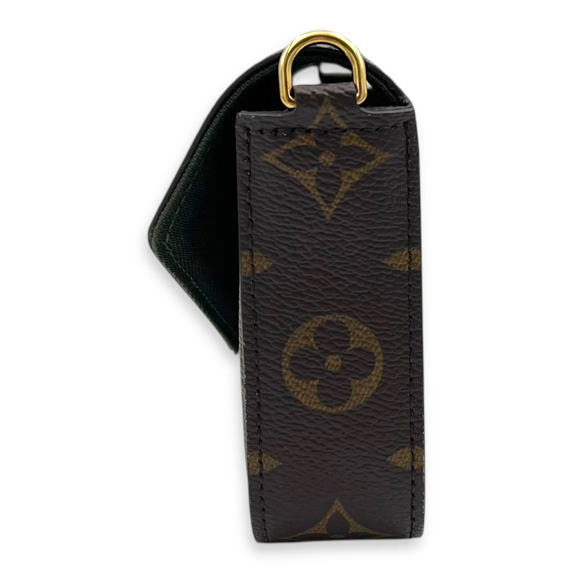 Felicie Strap To Go Wallet On Chain Brown in Monogram Coated Canvas, Gold hardware - Image 5