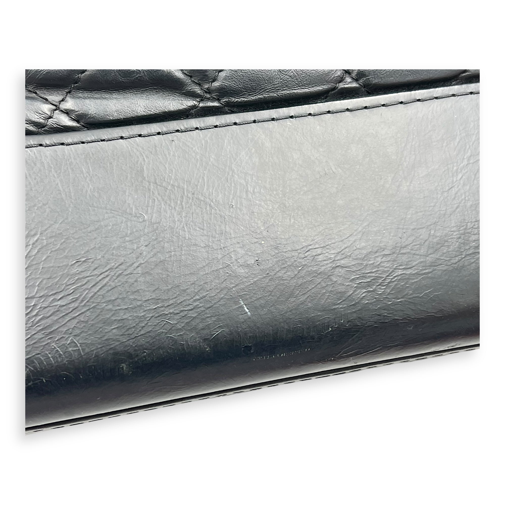 Gabrielle Medium Black Crossbody Bag in Calfskin, Mixed hardware - Image 11