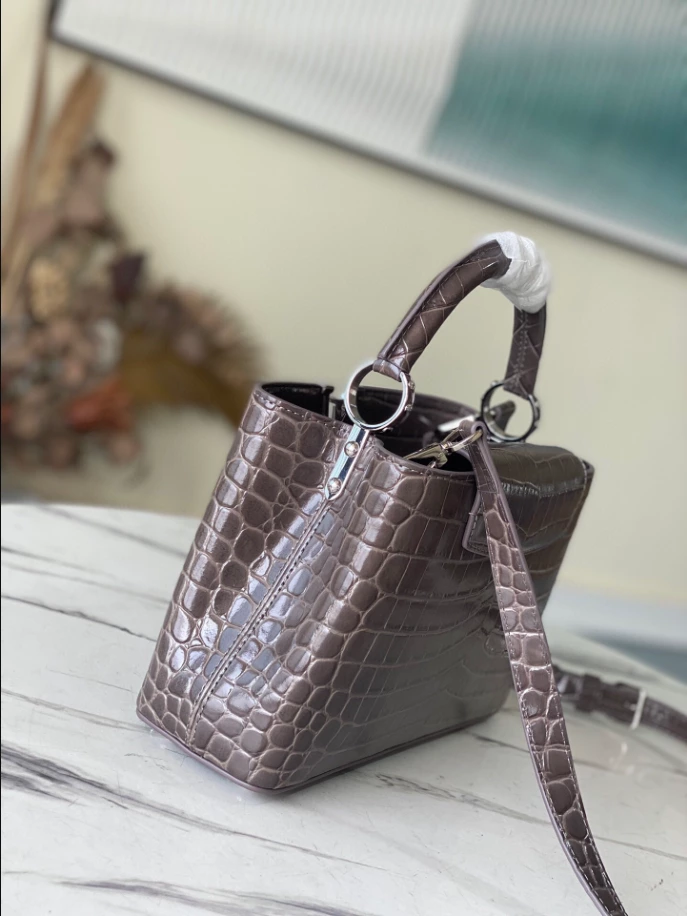 Capucines BB Crocodilien Brillant Bag - Image 7