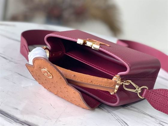 Capucines Mini handbag Griotte Red Honey - LB038 - Image 11