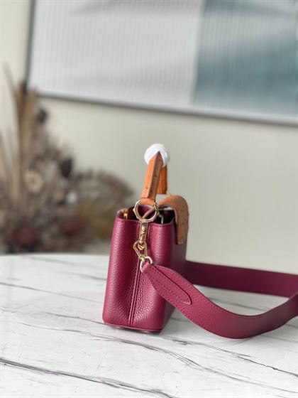 Capucines Mini handbag Griotte Red Honey - LB038 - Image 4