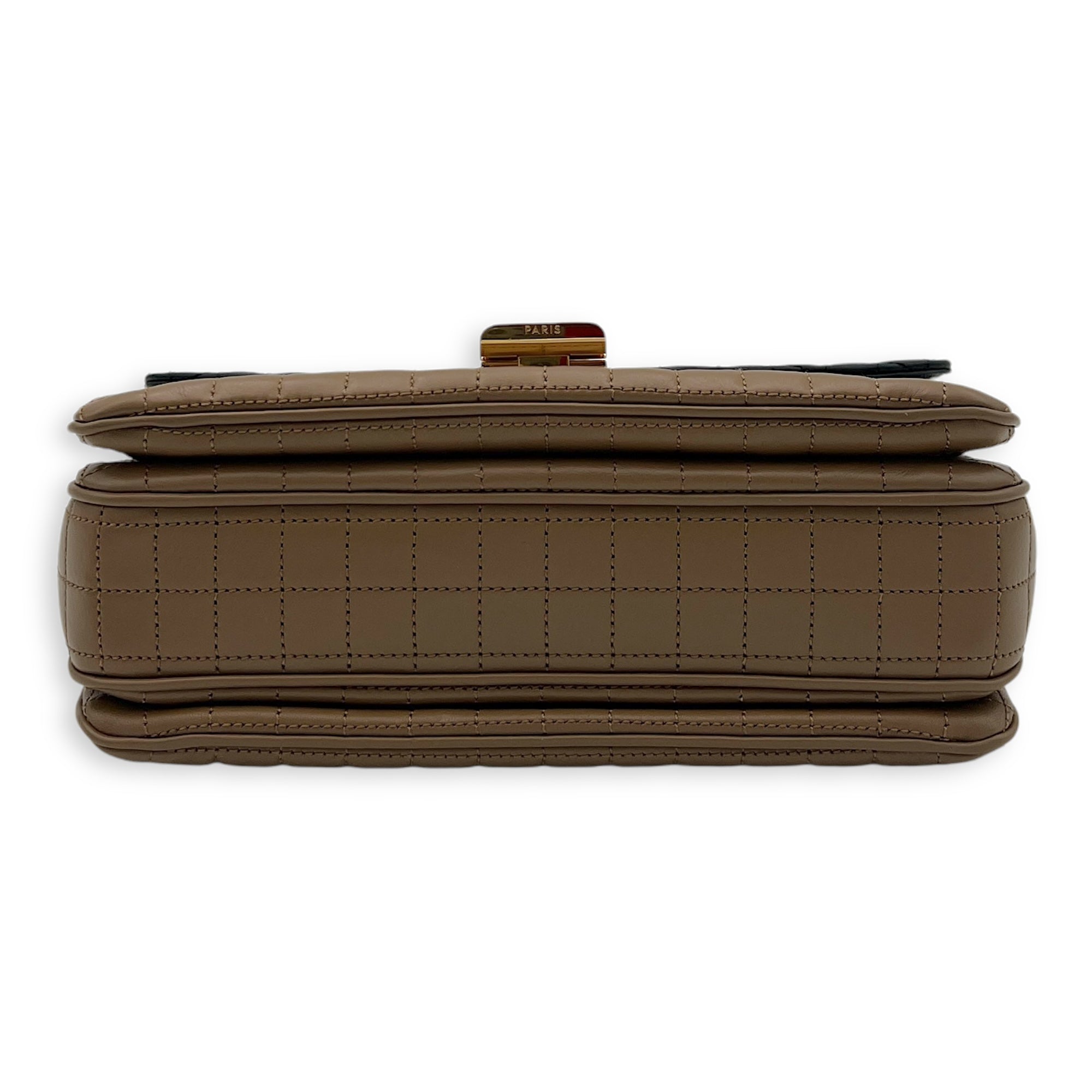 C Crossbody Bag Black in Calfskin, Gold hardware - Image 6