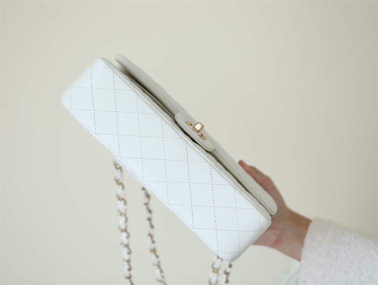 Chanel Classic Quilted Medium Double Flap Ivory - Image 11