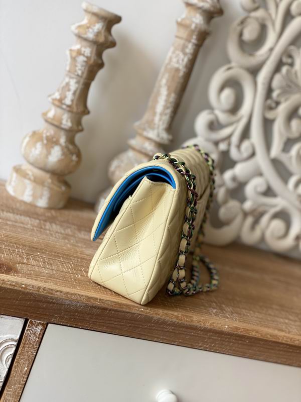 Chanel Medium Classic Handbag Yellow - Image 5