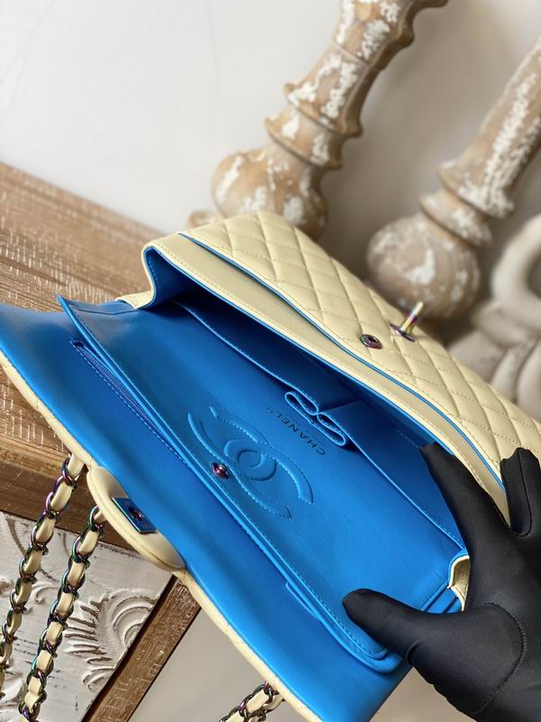 Chanel Medium Classic Handbag Yellow - Image 10