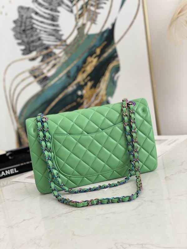 Chanel Medium Green Quilted Lambskin - Image 4