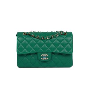Chanel Small Classic Double Flap Bag Green