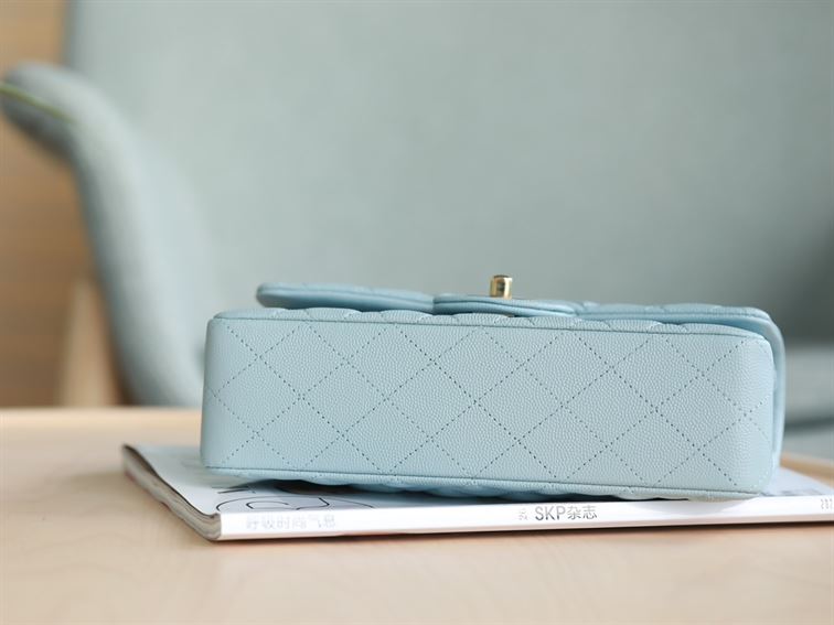 Chanel Small Double Flap Bag Light Blue - Image 9