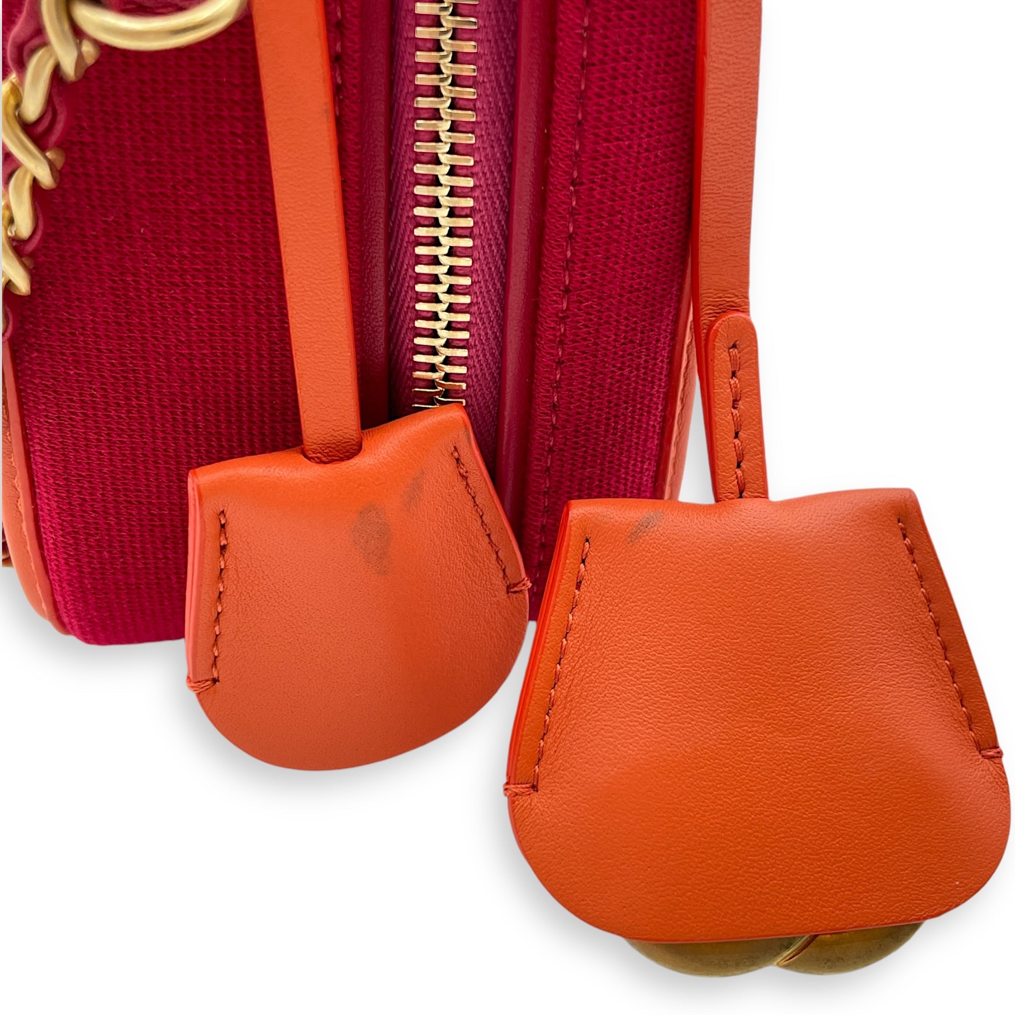 Filigree Vanity (16cm) Small Multicolour Crossbody Bag in Jersery/Calfskin, Gold hardware - Image 8