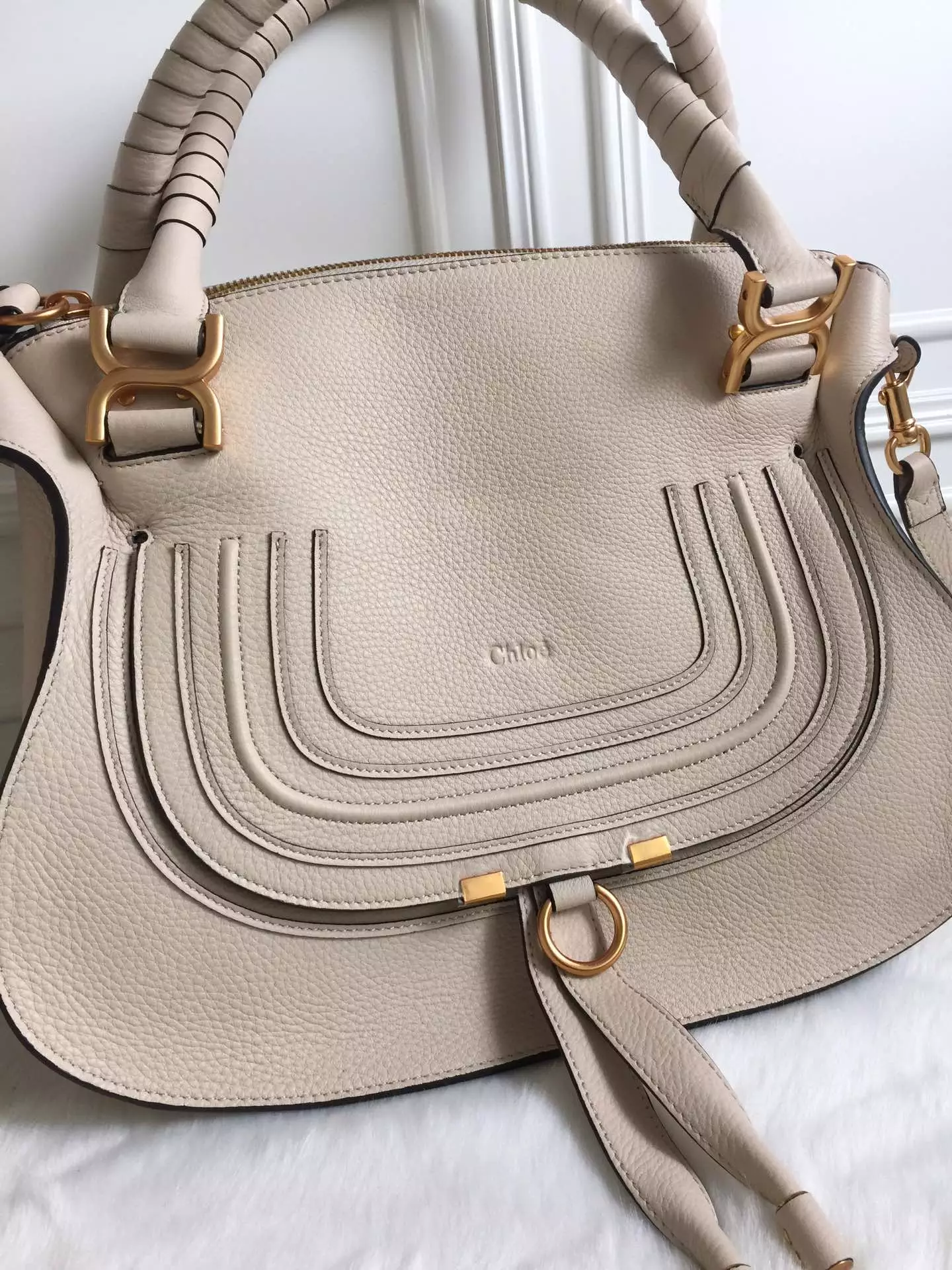 Chloé Marcie Nomad Beige Double Carry Bag - Repbags.ru - Image 3