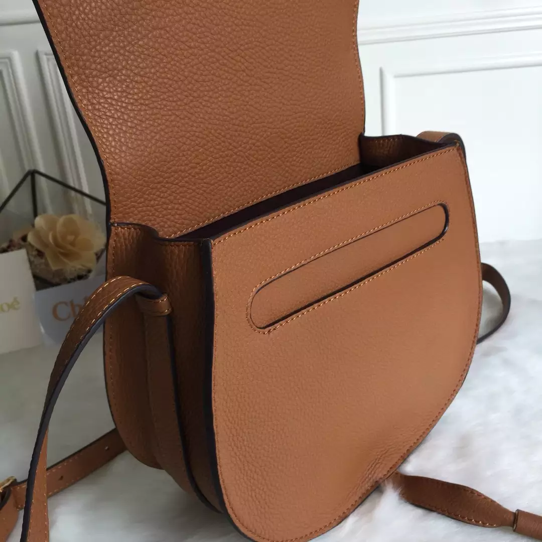 Chloé Marcie Tan Medium Saddle Bag - Repbags.ru - Image 8
