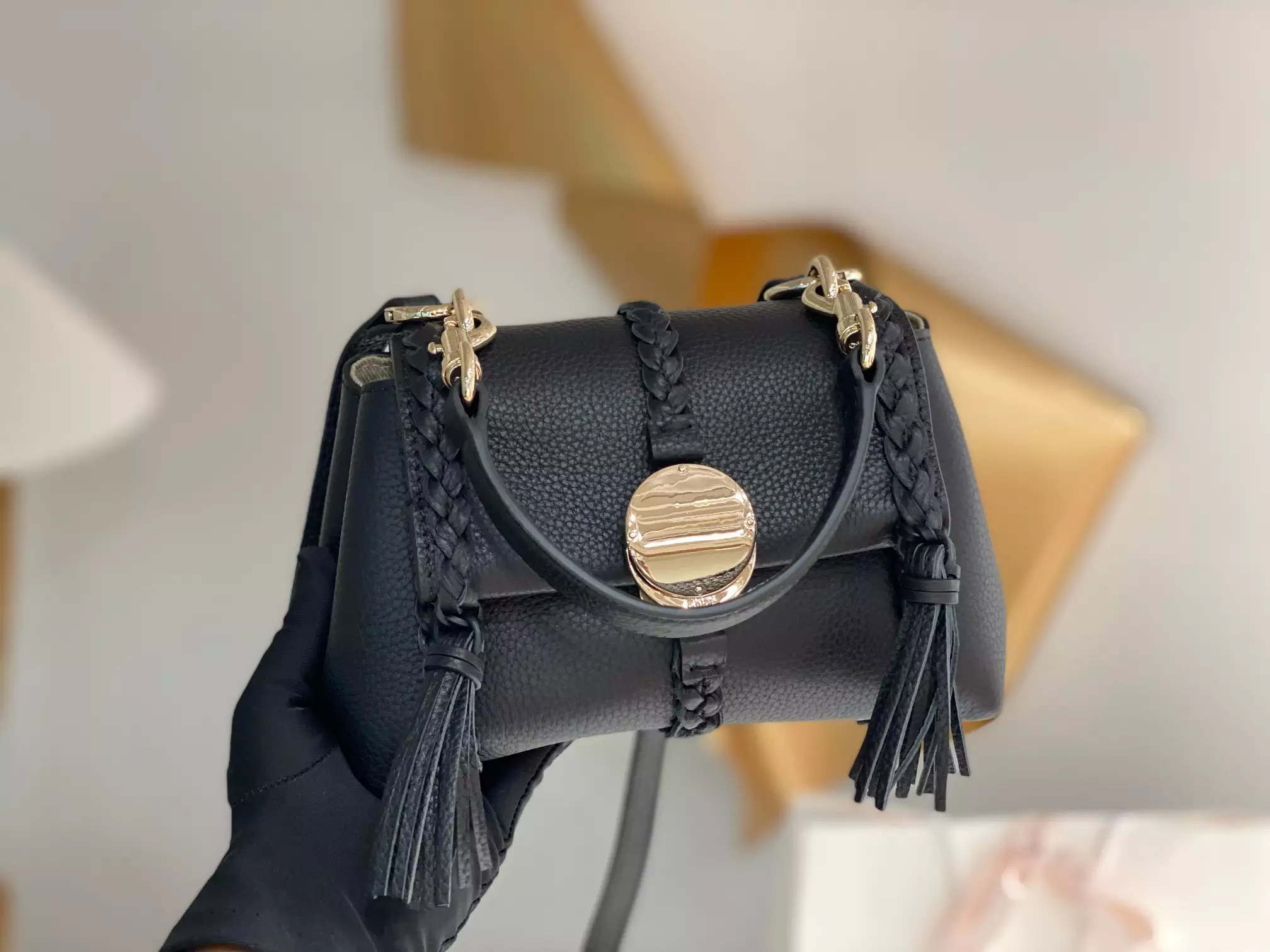 Chloé Penelope Mini Soft Black Leather - Repbags.ru - Image 4