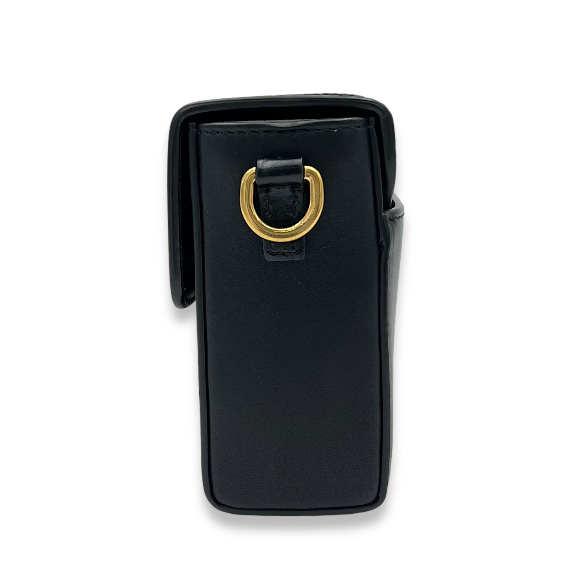 30 Montaigne Crossbody Bag Black in Calfskin, Gold hardware - Image 4