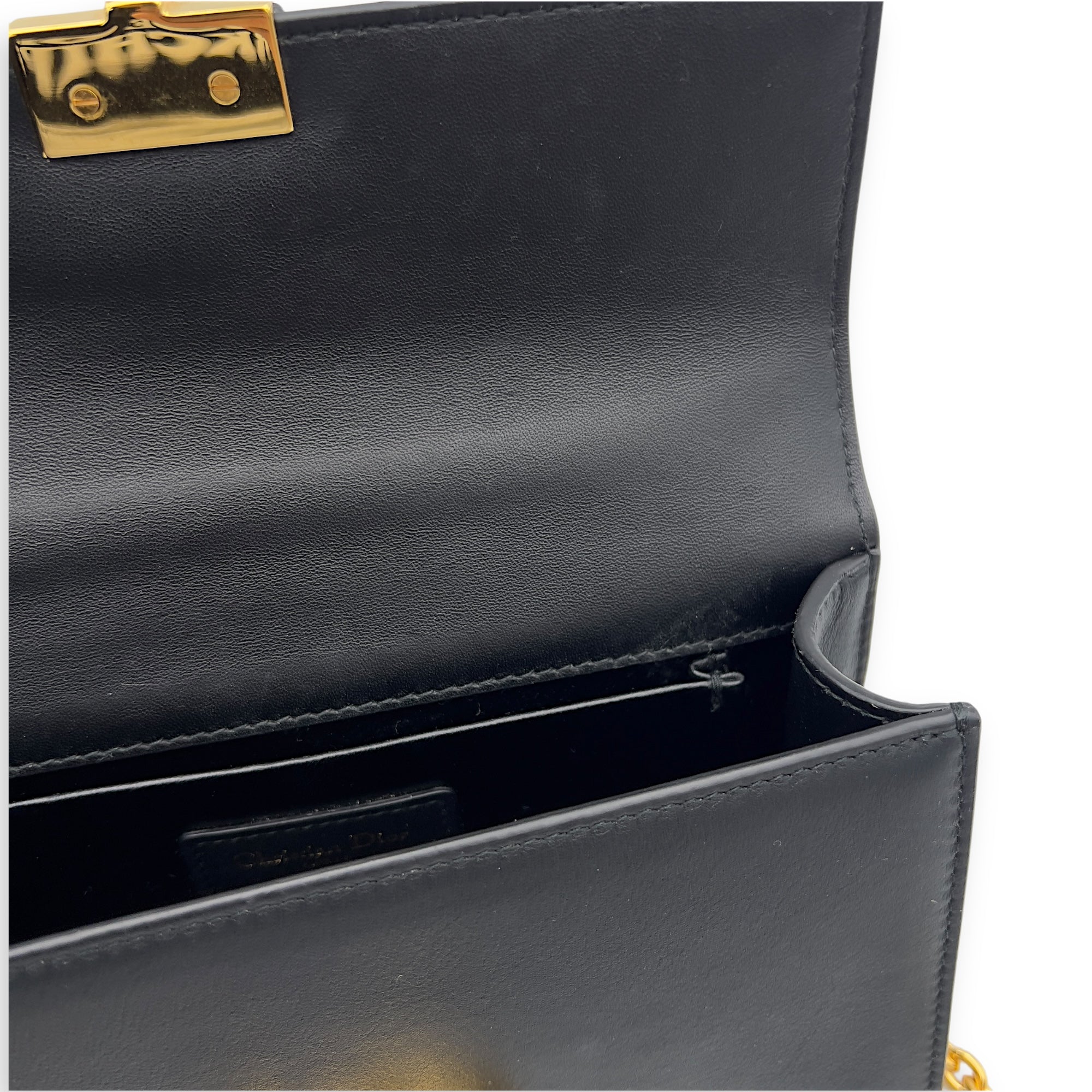 Montaigne Shoulder Bag Black in Calfskin, Gold hardware - Image 21