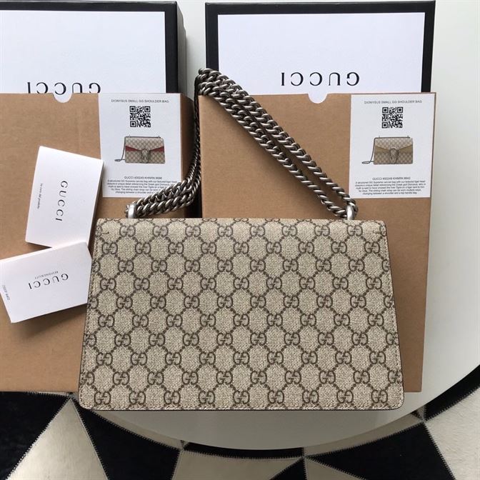 Dionysus GG small shoulder bag with taupe - Image 4