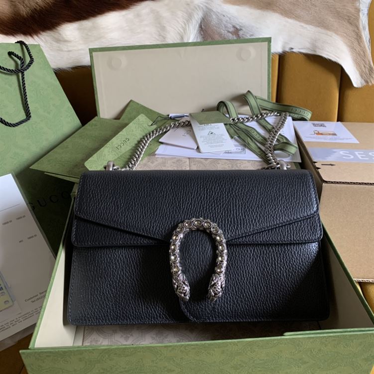 Dionysus small shoulder bag Black leather - Image 3