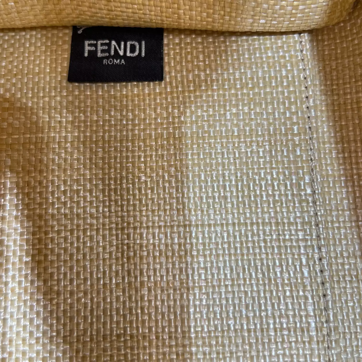 Fendi Sunshine Medium Shopper in Natural Straw - Repbags.ru - Image 9