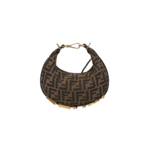 Fendigraphy Mini Brown FF Jacquard Fabric Bag - Repbags.ru