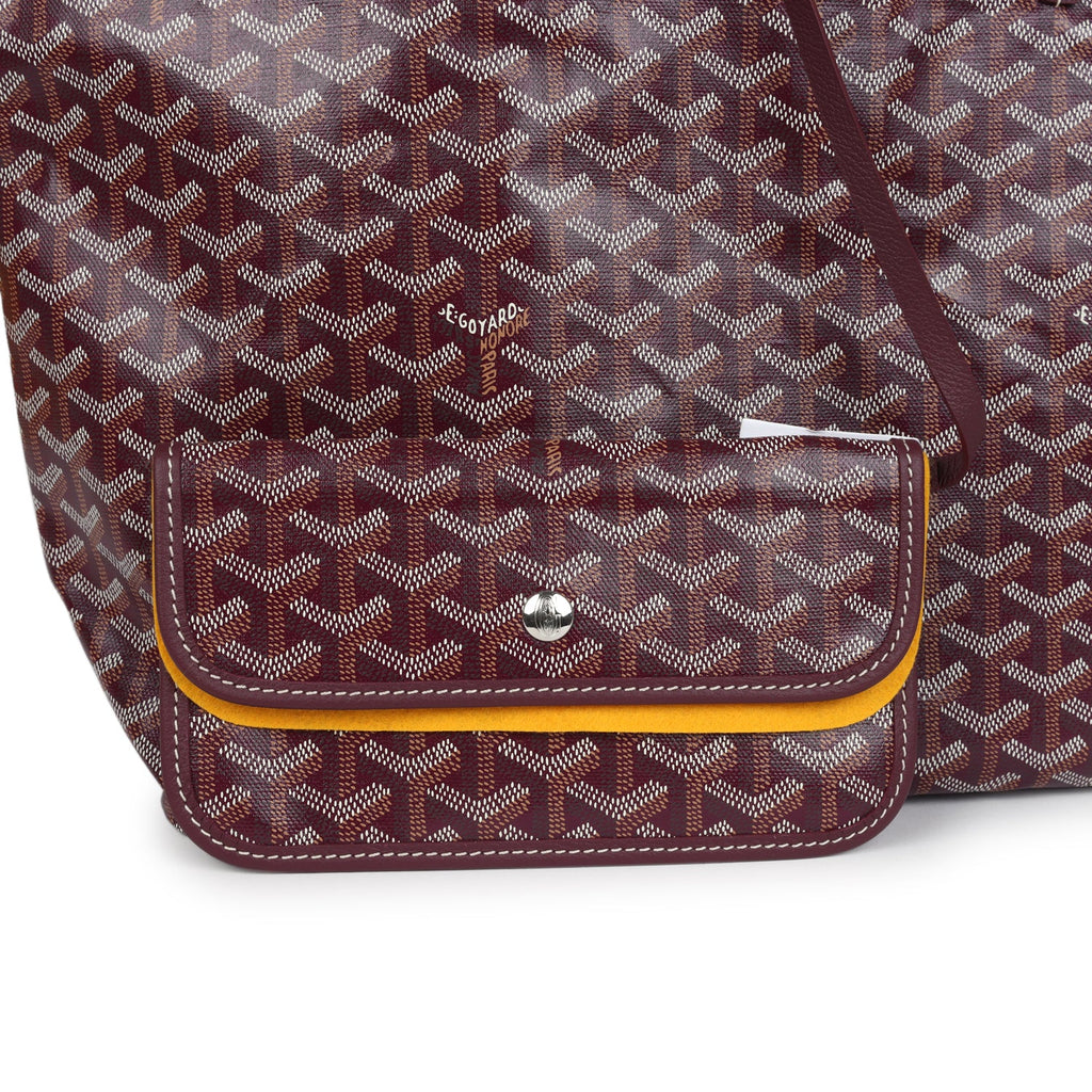 Goyard Goyardine Canvas Burgundy Saint Louis PM Tote Palladium Hardware - Image 7