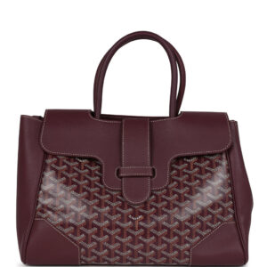 Goyard Saigon Tote Burgundy Goyardine Canvas Palladium Hardware