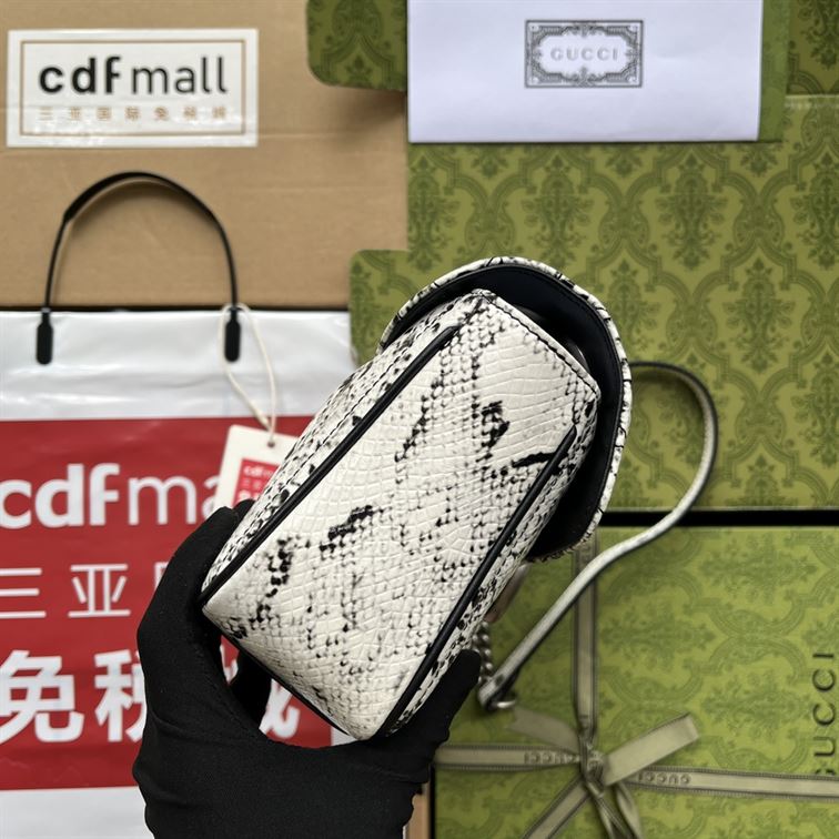 GG Marmont small python shoulder bag - Image 6