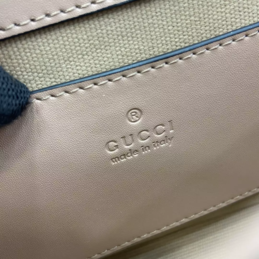 GG Super Mini Shoulder Bag in Rose Beige Leather - Repbags.ru - Image 11