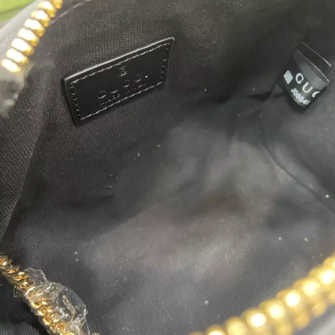 GG Super Mini Top Handle Bag in Black GG Leather - Repbags.ru - Image 9