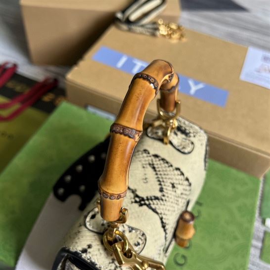 Gucci Bamboo 1947 python mini bag - Image 9