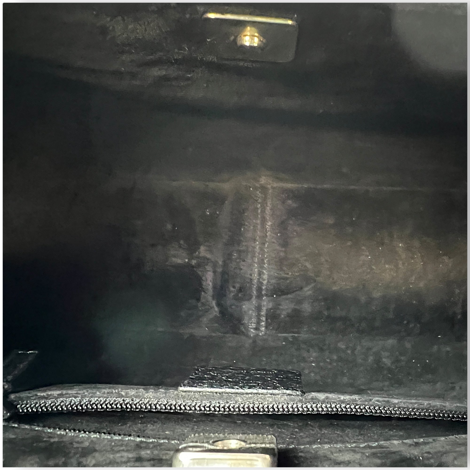 Bamboo Small Black Top Handle Bag in Canvas, Lacquered Metal hardware - Image 11