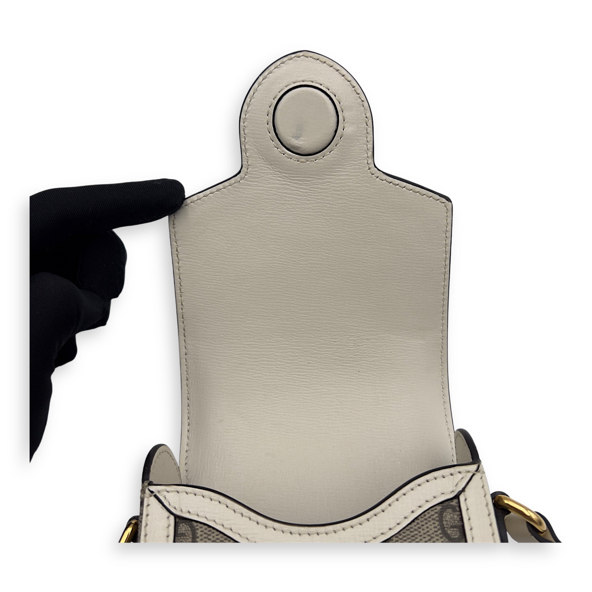 Horsebit 1955 Brown Crossbody Bag in Monogram Coated Canvas, Gold hardware - Image 19