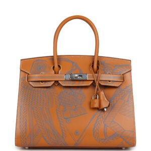 Hermes Birkin Sellier 30 "Zouaves Et Dragons" Naturel Sable Butler Palladium Hardware