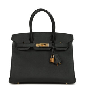 Hermes Birkin 30 Black Epsom Gold Hardware