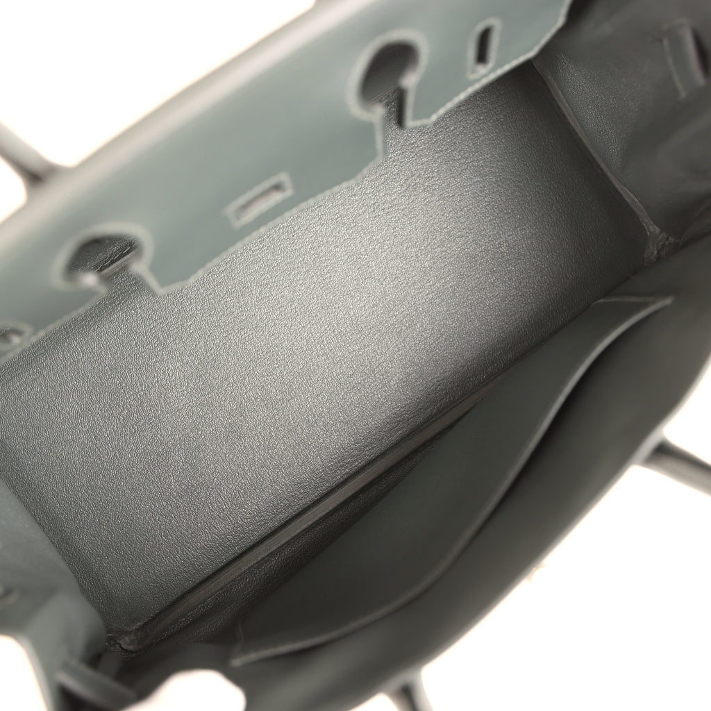 Hermes Shoulder Birkin Light 29 Vert Mangrove Evercolor Permabrass Hardware - Image 9