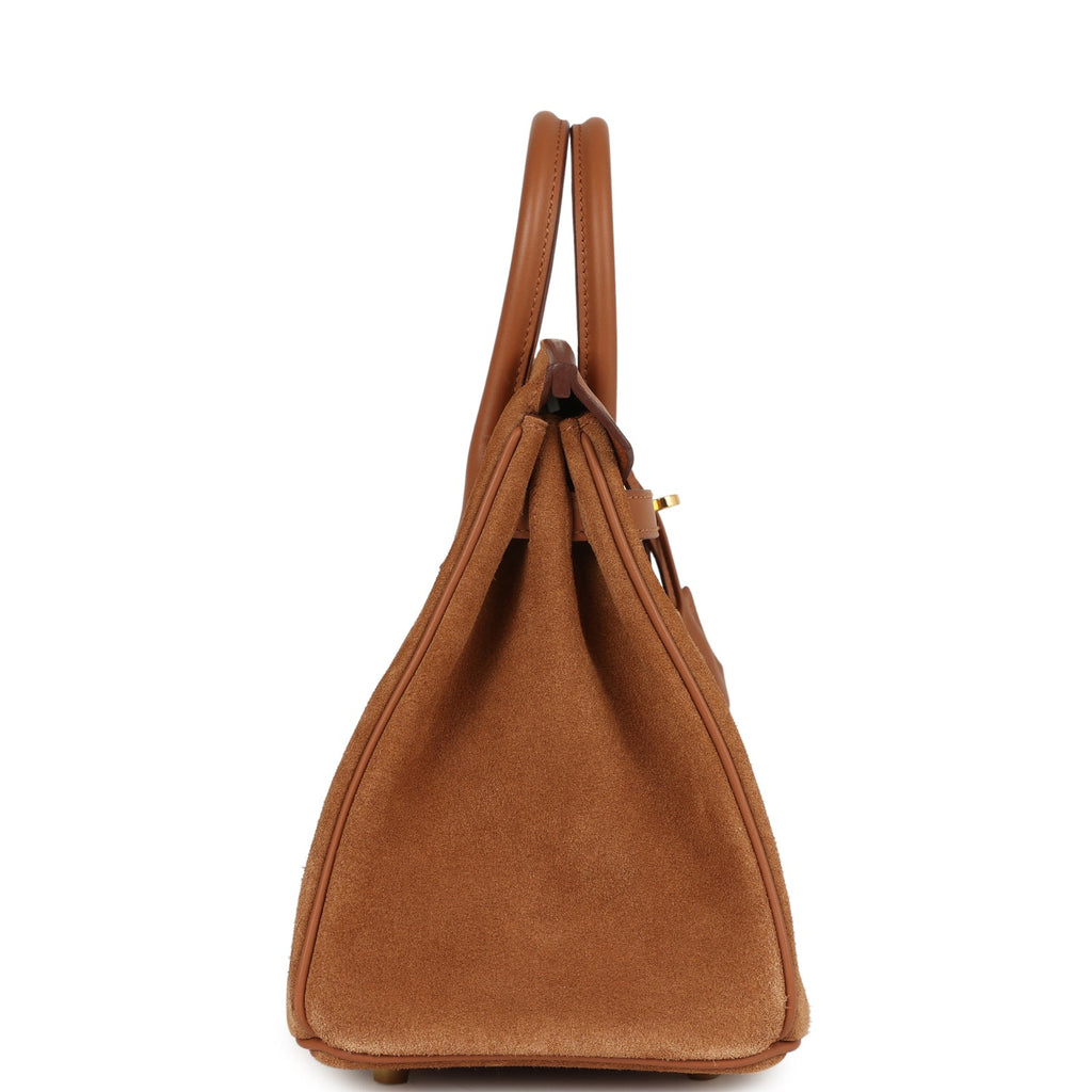 Pre-owned Hermes Birkin 25 Chamois Grizzly and Gold Swift Gold Hardware - Image 4