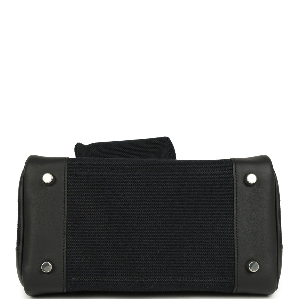 Hermes Birkin 25 Cargo Black Toile Goeland and Black Swift Palladium Hardware - Image 7