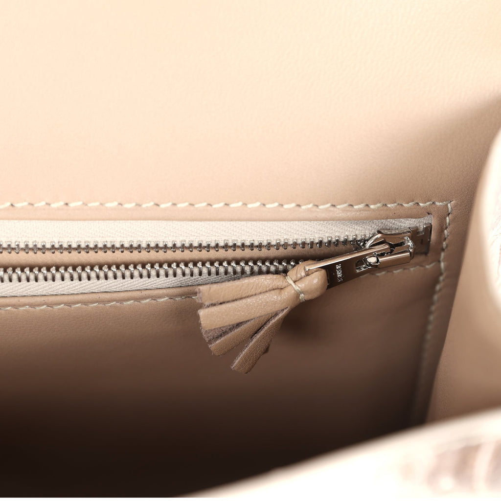 Hermes Constance 1-24 Himalaya Matte Niloticus Crocodile Palladium Hardware - Image 11