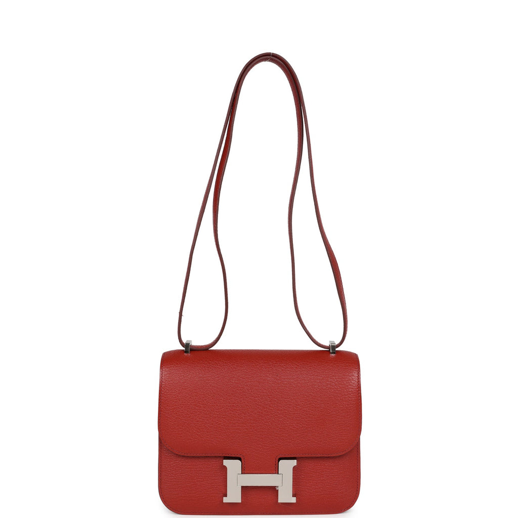 Hermes Constance 18 Brique Verso Chevre Mysore Palladium Hardware - Image 8