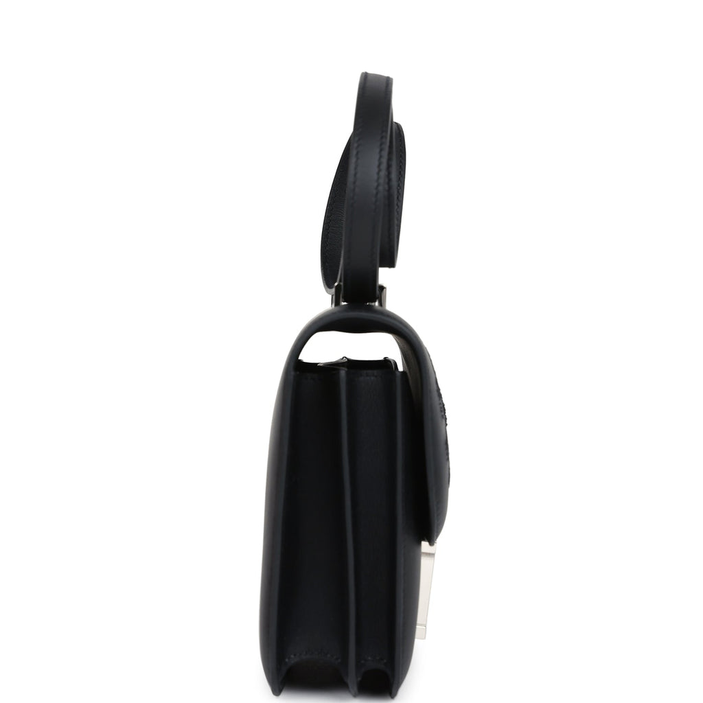 Hermes Constance 18 "Dancing Flowers" Black Embroidered Swift Palladium Hardware - Image 4