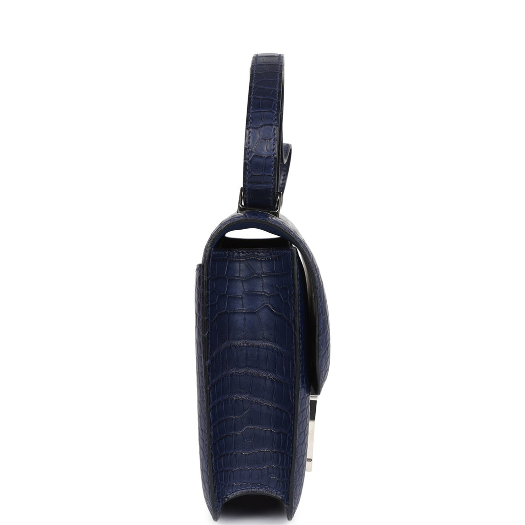 Hermes Constance 1-24 Bleu Saphir Matte Alligator Marquette Palladium Hardware - Image 4