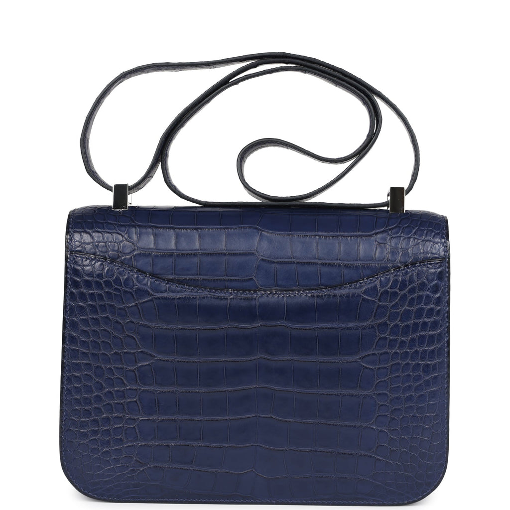 Hermes Constance 1-24 Bleu Saphir Matte Alligator Marquette Palladium Hardware - Image 5