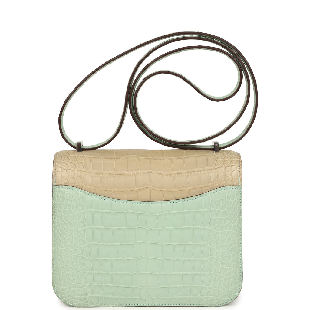 Hermes Constance 18 Vert D’Eau and Trench Matte Alligator Palladium Hardware - Image 5