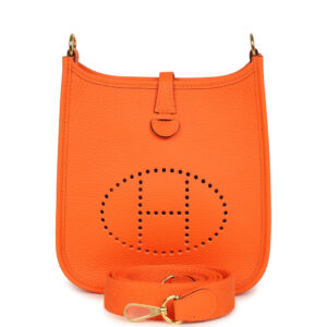 Hermes Evelyne TPM Orange Minium Clemence Gold Hardware