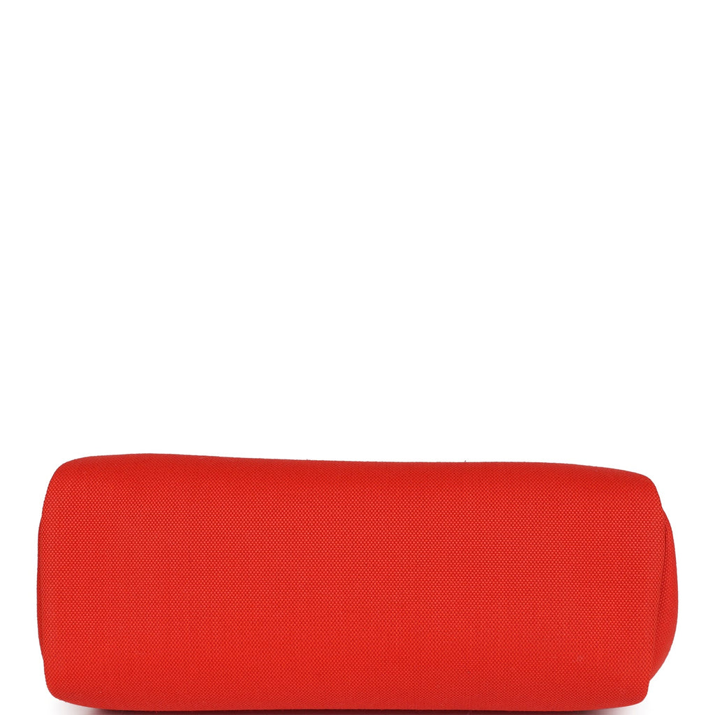 Hermes Herbag Zip PM 31 Capucine Toile Militaire & Fauve Vache Hunter Palladium Hardware - Image 7