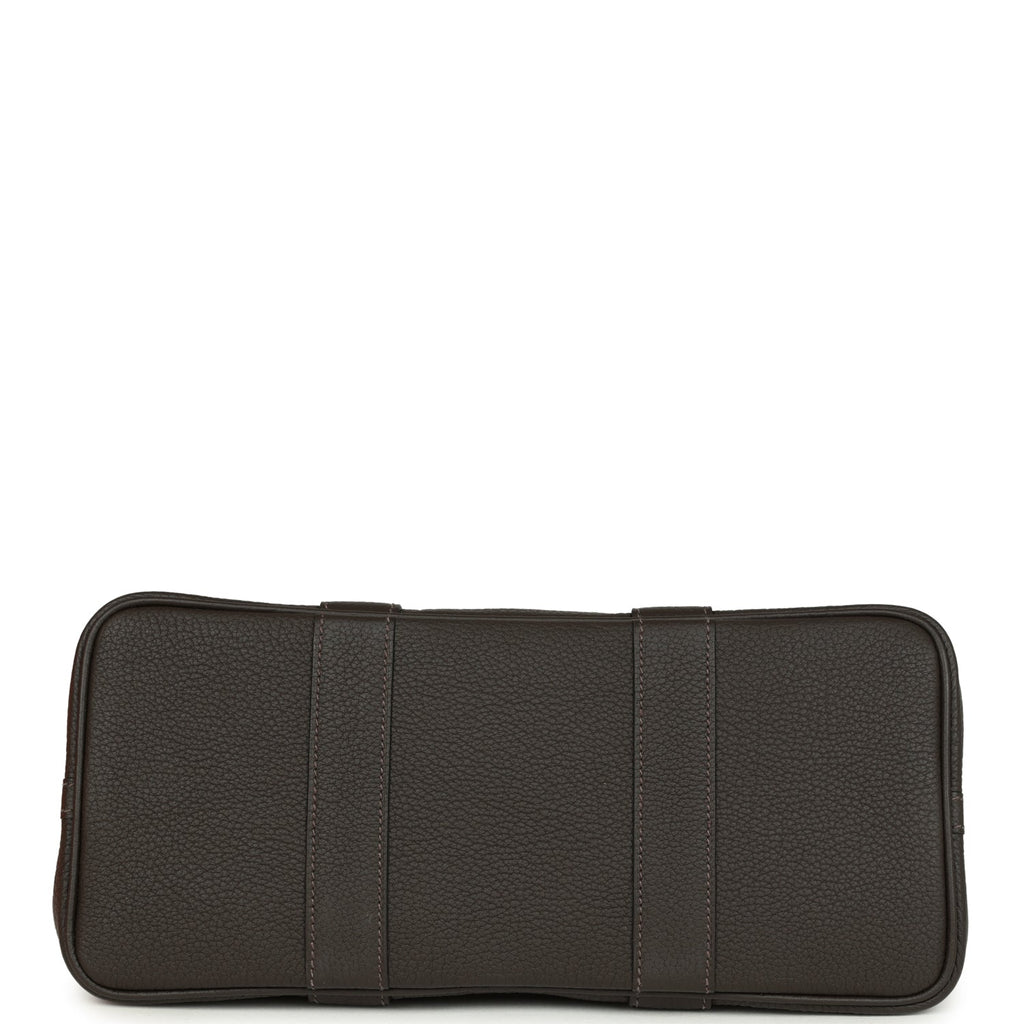 Hermes Garden Party 30 Ebene Toile Officier Canvas and Negonda Palladium Hardware - Image 7