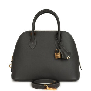 Hermes 1923 Bolide 25 Graphite and Gris Pale Epsom Gold Hardware