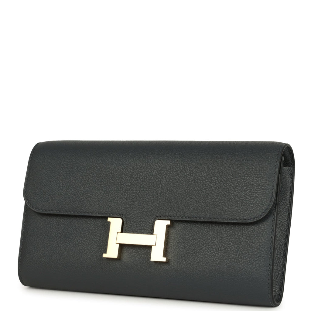 Hermes Constance Wallet To Go Gris Misty Evercolor Permabrass Hardware - Image 6