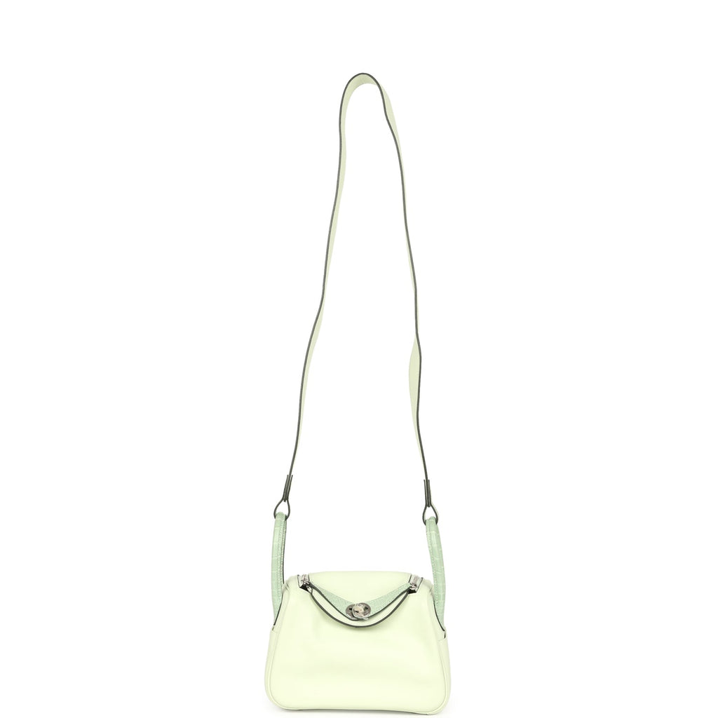 Hermes Mini Lindy Vert Fizz Swift and Matte Alligator Touch Palladium Hardware - Image 8