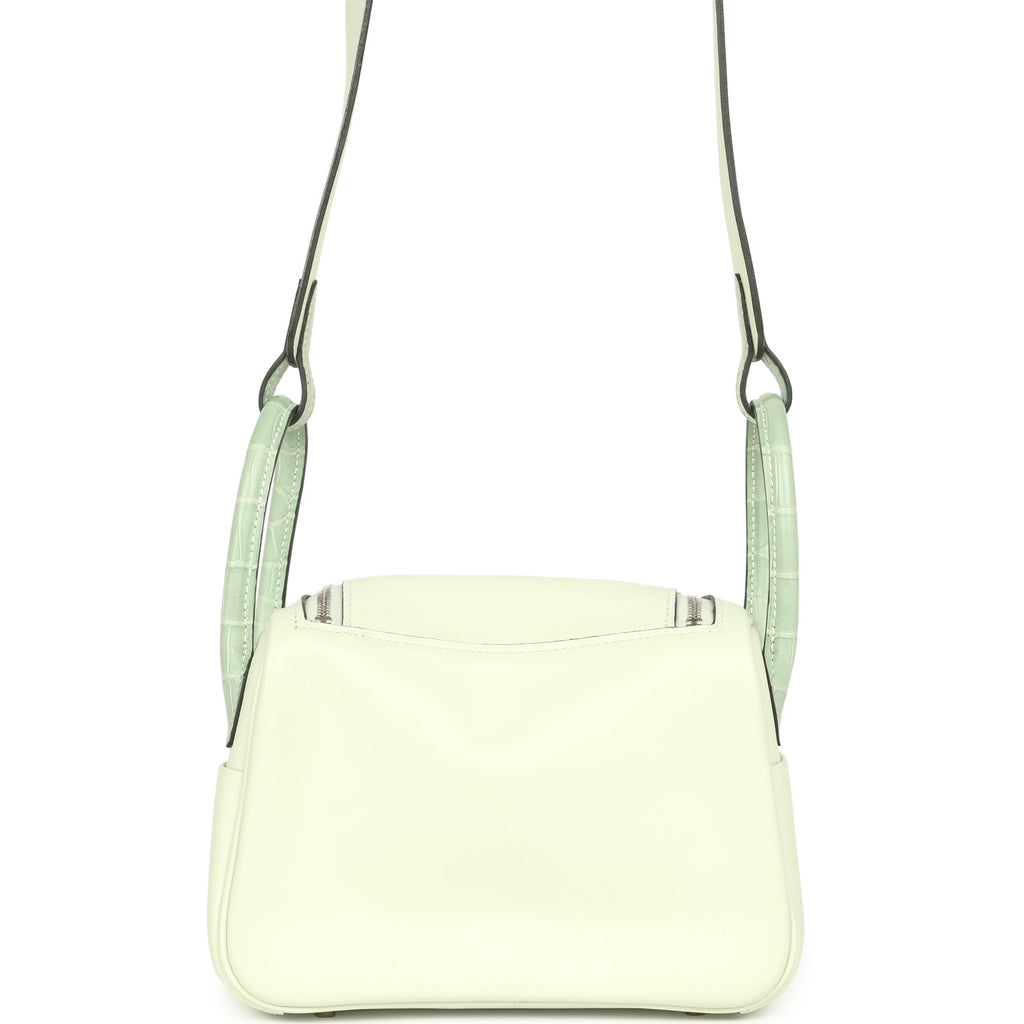 Hermes Mini Lindy Vert Fizz Swift and Matte Alligator Touch Palladium Hardware - Image 5