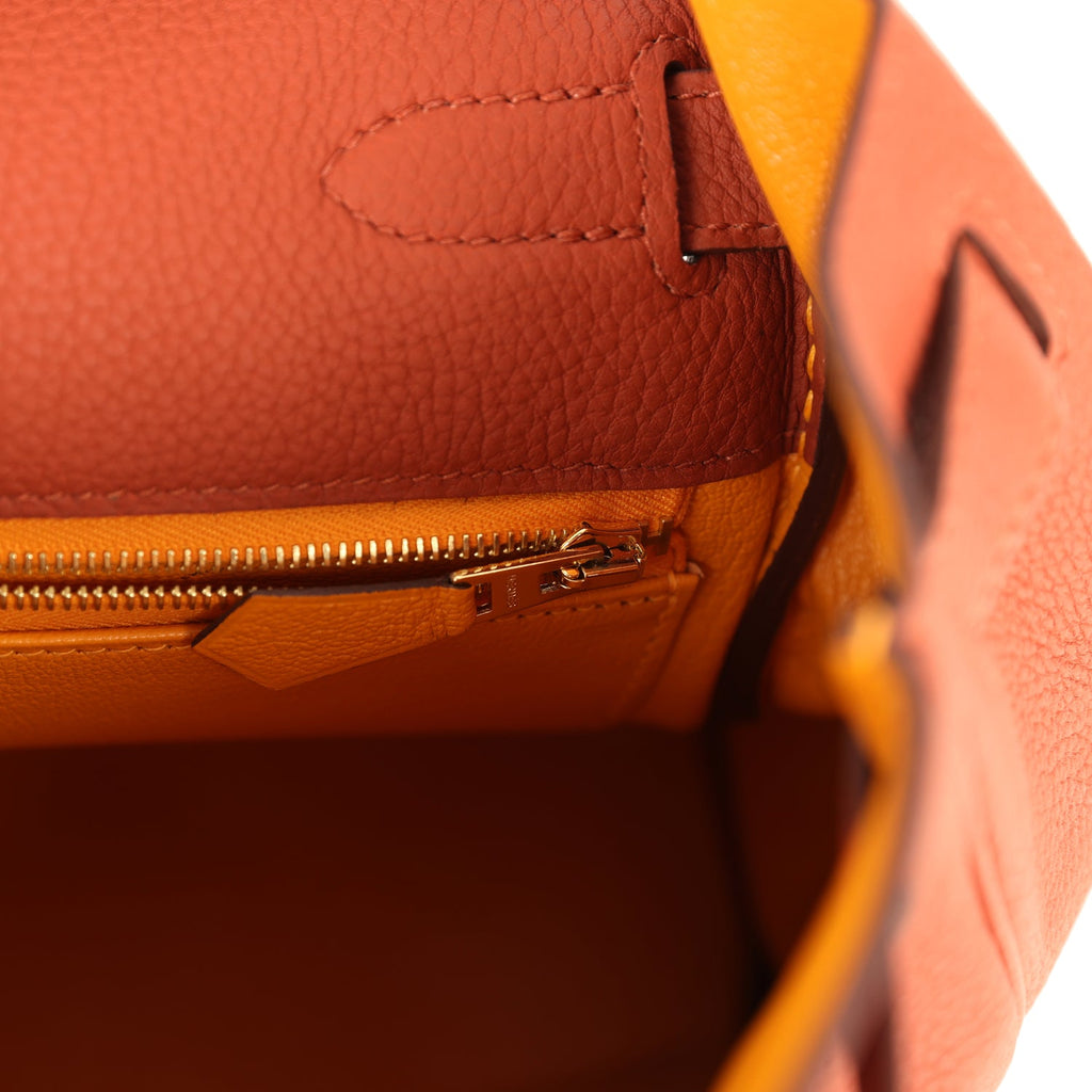 Pre-owned Hermes Special Order (HSS) Kelly Retourne 32 Cuivre Verso Togo Gold Hardware - Image 10