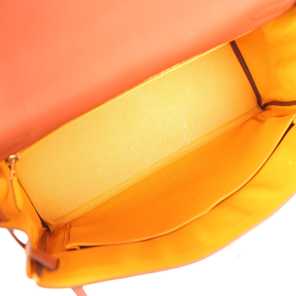 Pre-owned Hermes Special Order (HSS) Kelly Retourne 32 Cuivre Verso Togo Gold Hardware - Image 9